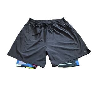 TomboyX Gender Neutral Swimwear Board Shorts Trunks Size XL Black Biker Shorts